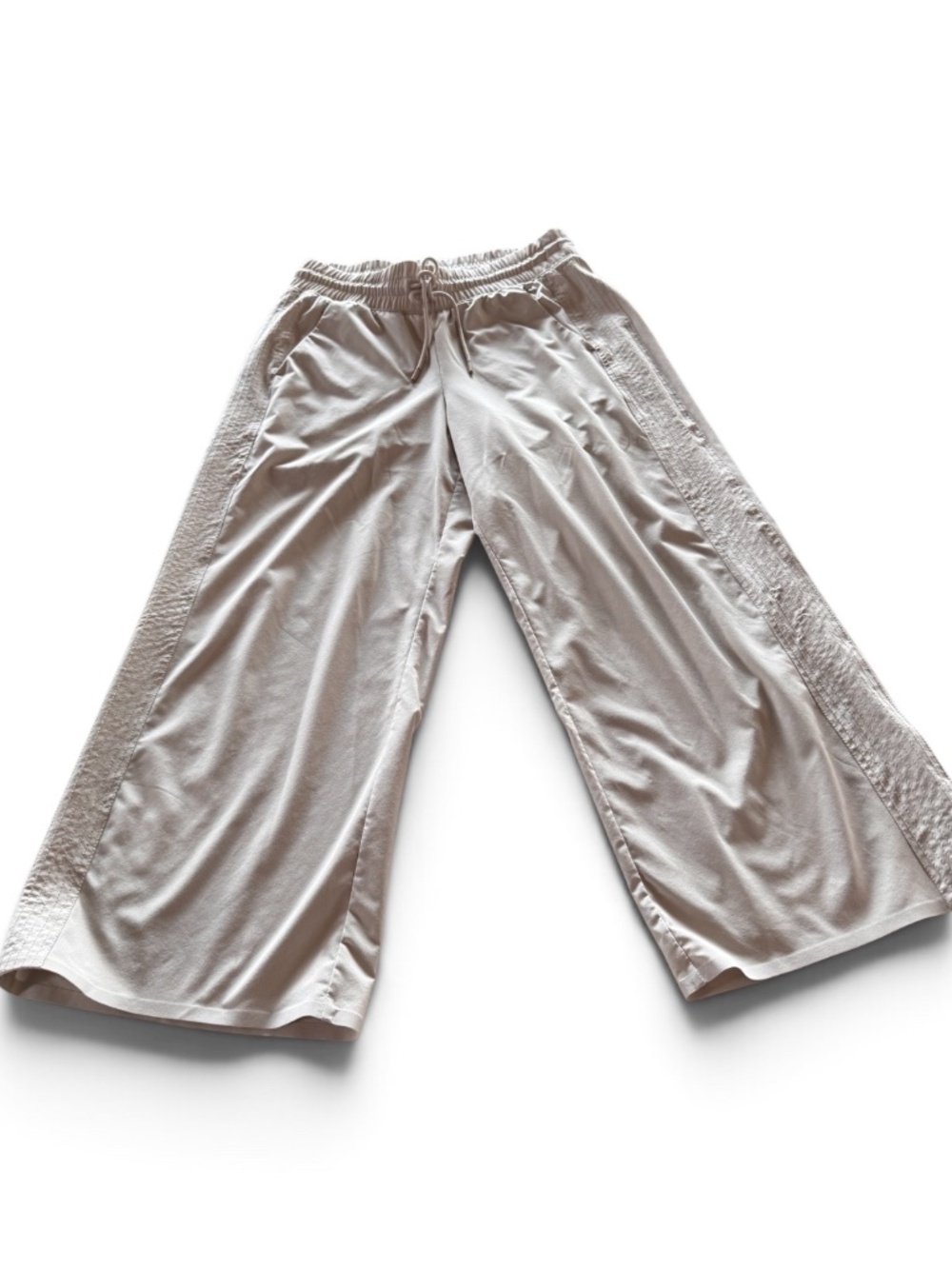 Athleta Avenue Wide Leg Crop Pants Size 4 Beige Tan